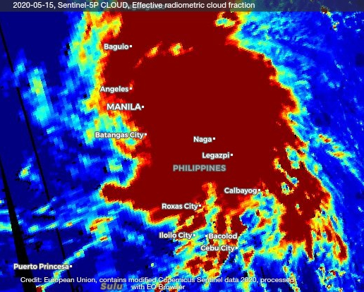 Cloud Sentinel-5 image