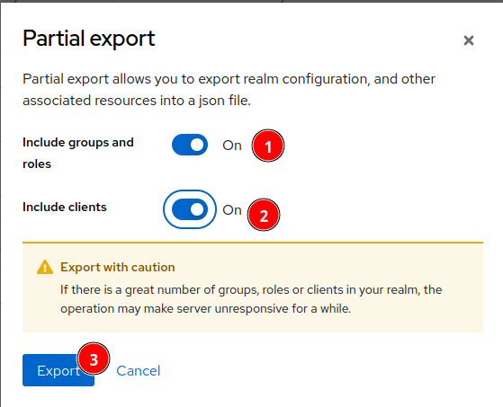 Keycloak export part 2